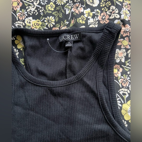 J.Crew Black Ribbed Tank Top - Picture 2 of 3